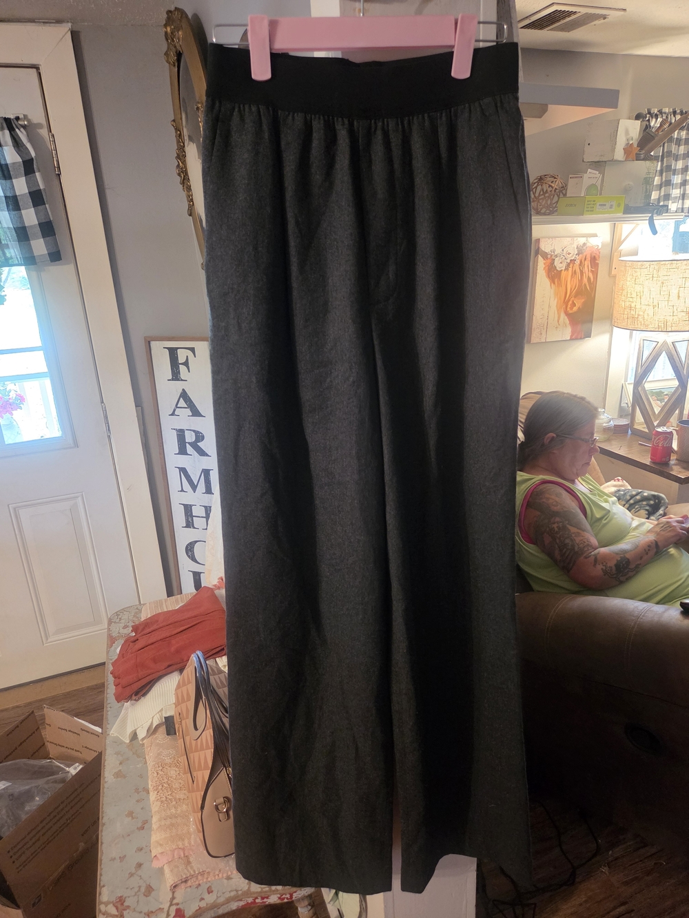Women’s Black Wide-Leg Maxi Pants - Classic Comfort